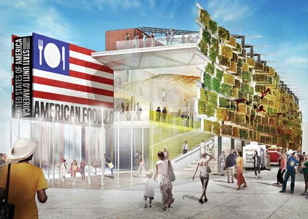 κάθετος κήπος USA Pavilion Milan Expo 5 είσοδος