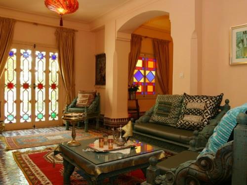 Μαροκινές ιδέες διακόσμησης σαλονιού ανατολίτικο εσωτερικό στυλ