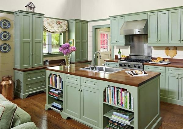 vintage πράσινη γοητεία χρώματα οικιακών επίπλων για ντουλάπια κουζίνας