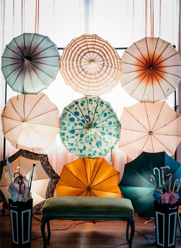 vintage ιδέες διακόσμησης ομπρέλας