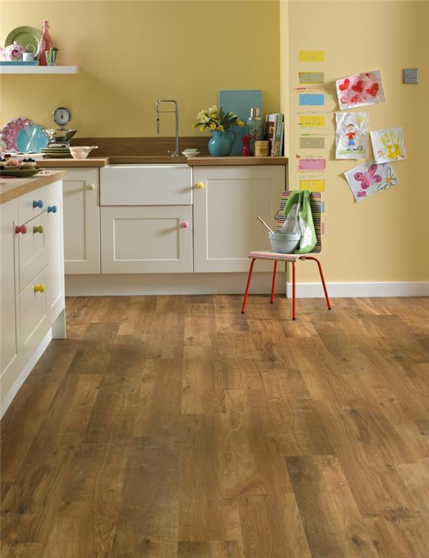βινυλίου laminate για δάπεδο ξύλινη κουζίνα