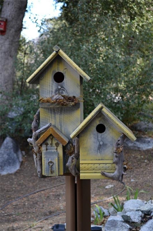 σπίτι πουλιών χτίζει ξύλο φιλικό προς το περιβάλλον DIY