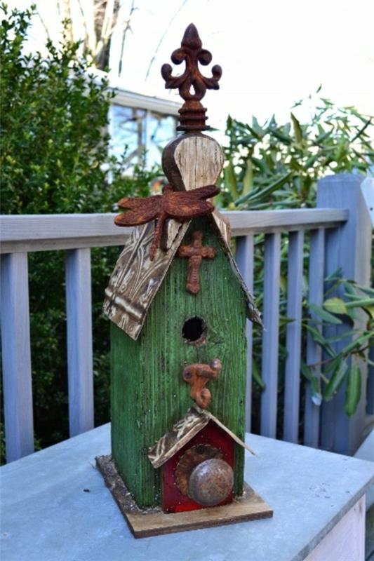 φτιάξτε ένα σπίτι πουλιών για ξύλο φιλικά προς το περιβάλλον διακοσμητικά αντικείμενα