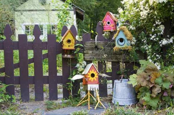 σπίτι πουλιών χτίστε μόνοι σας ξύλο φιλικό προς το περιβάλλον φράχτη κήπου