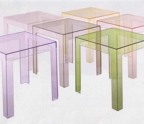 έπιπλα σχέδια σχέδια διαφανές γυαλί πολύχρωμο ακρυλικό τραπέζι