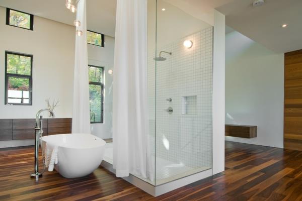 κουρτίνα μπάνιο λευκή απλή σχεδίαση μπανιέρα ντους