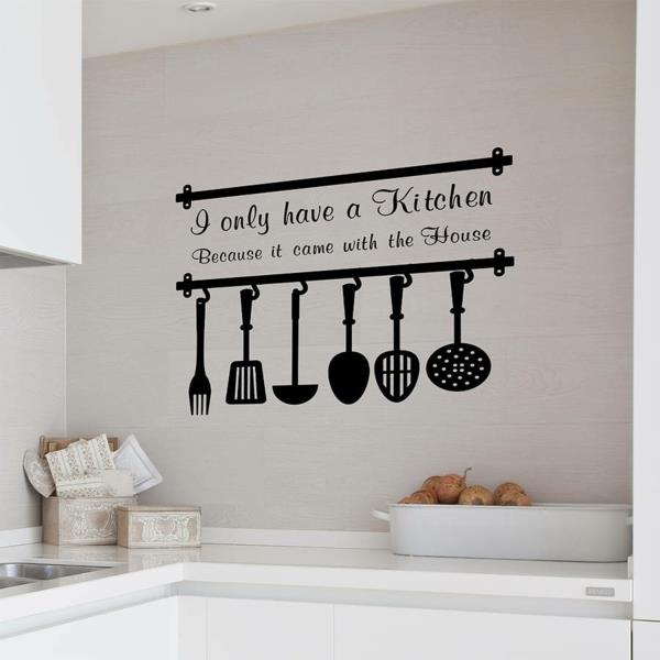 διακόσμηση τοίχου αυτοκόλλητα τοίχου κουζίνας τοίχος που λέει όμορφες ντεκό ιδέες