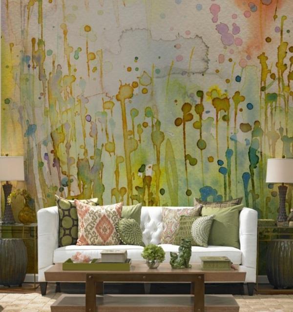 διακόσμηση τοίχου ζωντανές ιδέες χρώματα τοίχου υπέροχη τέχνη σχεδίασης
