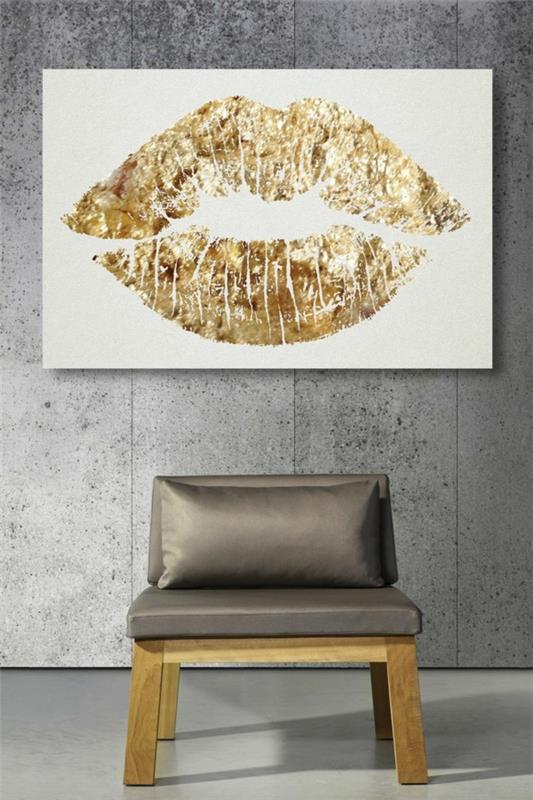 εικόνες διακόσμησης τοίχου χρυσό φιλί