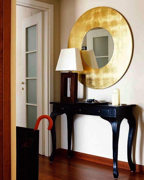 φτιάξτε μόνοι σας διακόσμηση τοίχου χρυσό στρογγυλό πλαίσιο καθρέφτη