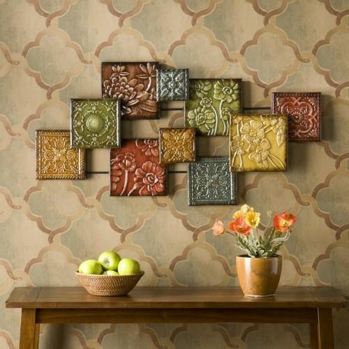 διακόσμηση τοίχου με τετράγωνα πορσελάνη floral μοτίβο κεραμικό