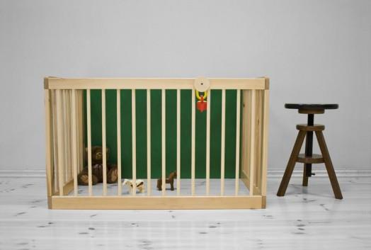 μετατρέψιμο παιδικό έπιπλο κρεβάτι μωρό πράσινο πλέγμα πλαίσιο