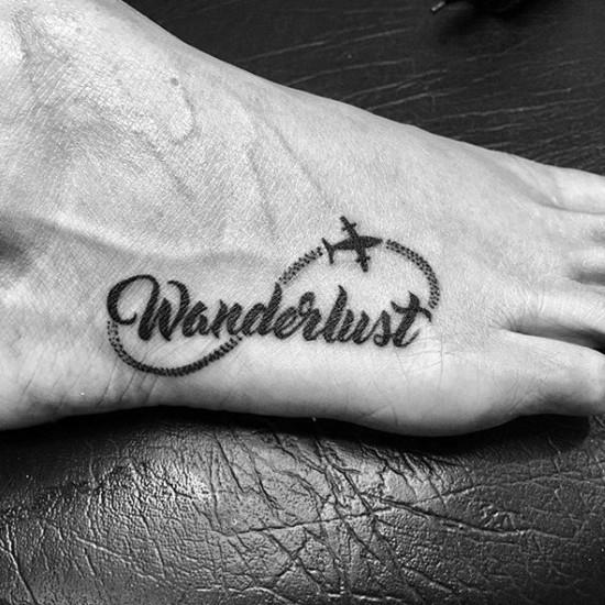 Ιδέες για τατουάζ Wanderlust στο πόδι