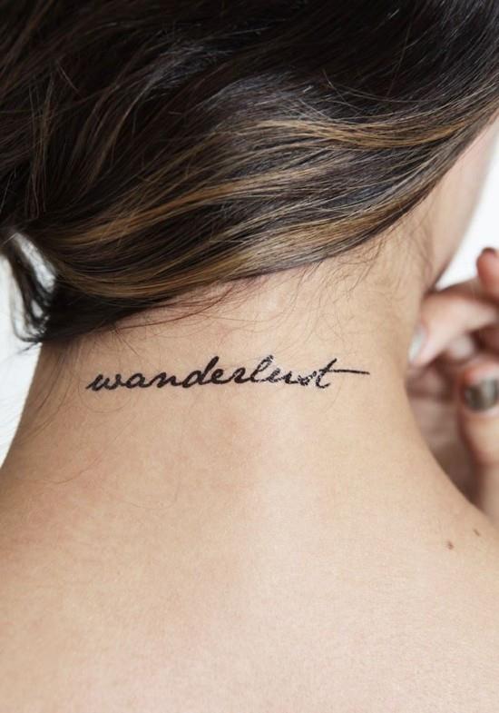 wanderlust ιδέες τατουάζ στο λαιμό