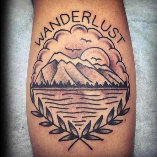 wanderlust τατουάζ ιδέες βουνά