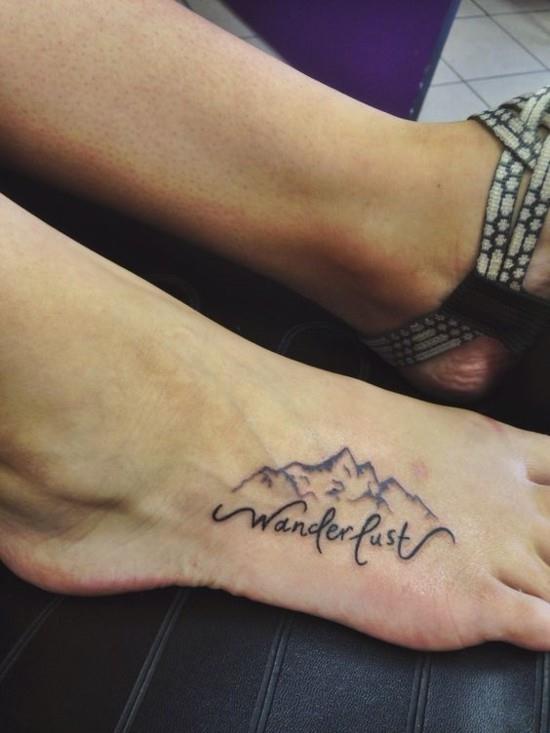 Ιδέες για τατουάζ Wanderlust foot up