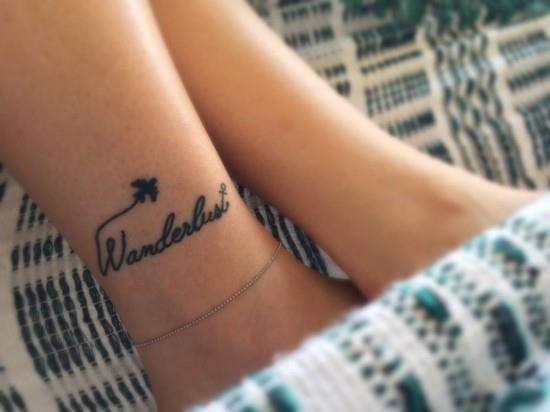 wanderlust tattoo ιδέες άγκυρα αστραγάλου