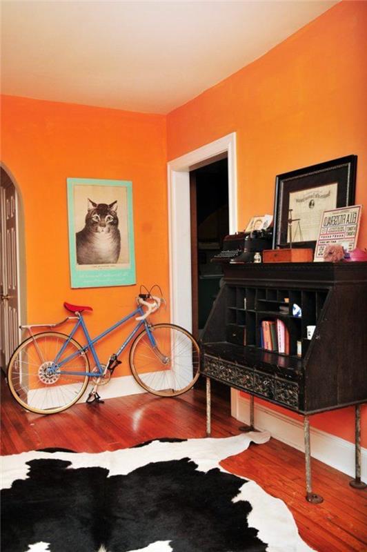 ιδέες χρώματος τοίχου πορτοκαλί επιλέξτε το σωστό χρώμα χαλί γούνας