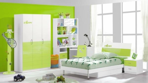 πράσινο χρώμα ιδέες σχεδιασμός τοίχου προφορά φωτεινή