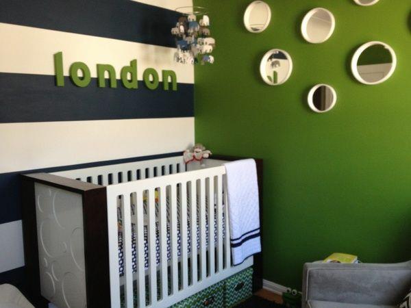 χρώμα τοίχου σε πράσινο κρεβατάκι σχεδιασμού τοίχου