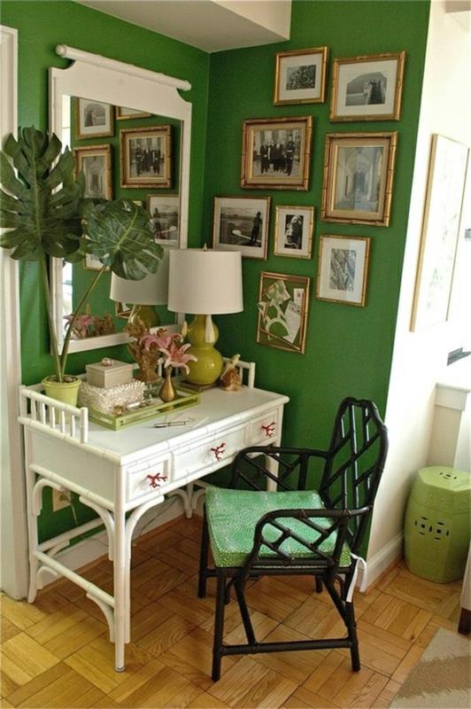 χρώμα τοίχου πράσινο χρώμα ιδέες σχεδιασμός τοίχου εικόνες διακόσμηση τοίχου πλαισίου