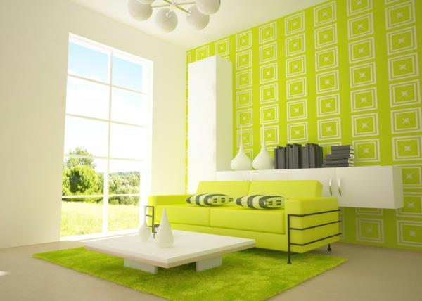 χρώμα τοίχου πράσινο χρώμα ιδέες σχεδιασμός τοίχου πράσινη προφορά