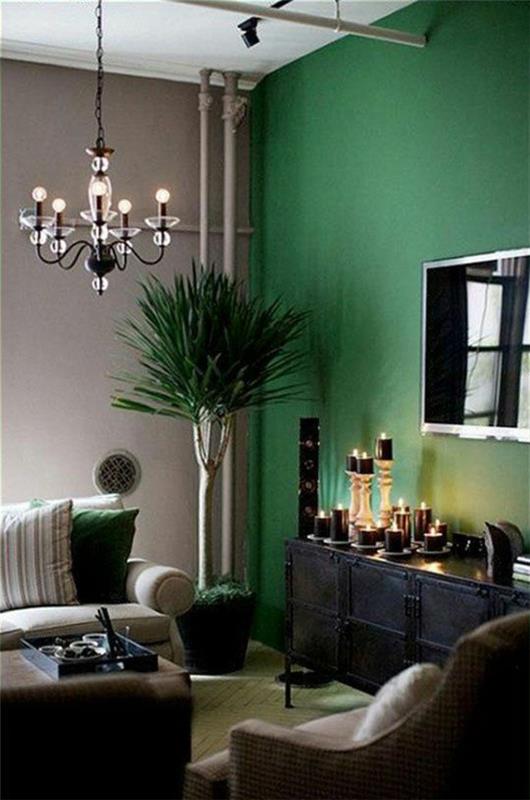 χρώμα τοίχου σε πράσινο χρώμα ιδέες σχεδιασμός τοίχου πράσινος
