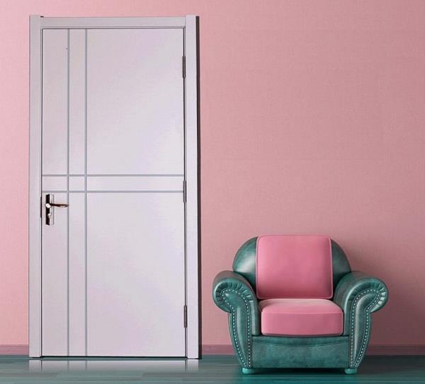 χρώμα τοίχου ροζ εσωτερικές πόρτες πλαίσιο σύγχρονες ιδέες εσωτερικού σχεδιασμού ζωντανές ιδέες επικαλυμμένες πολυθρόνες