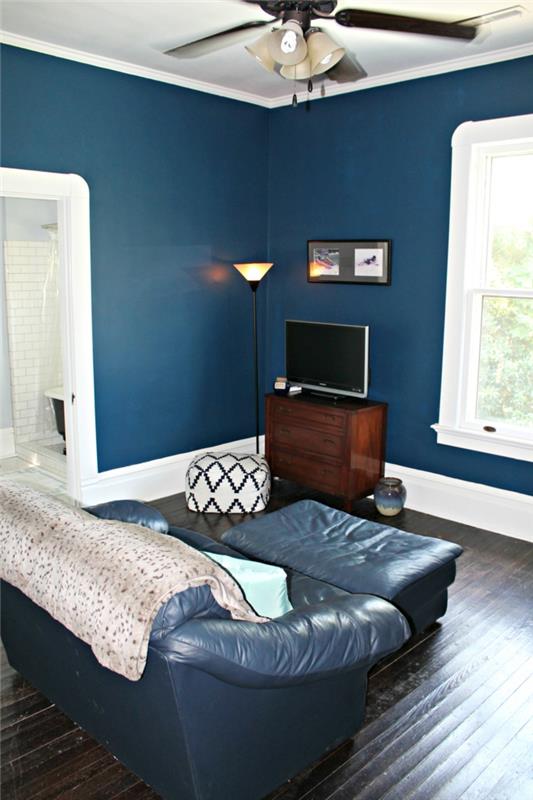 παραδείγματα παλέτας χρωμάτων τοίχου σκούρο μπλε