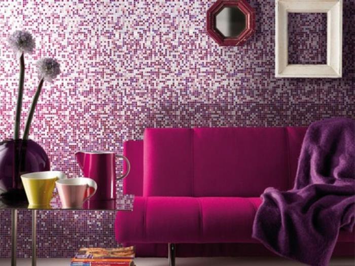 χρώματα τοίχου παλέτα χρωμάτων τοίχου παραδείγματα λιλά ροζ υπνοδωμάτιο3