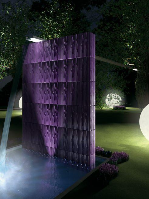 πλακάκια τοίχου μωβ αυθεντικό νερό κήπος κήπος