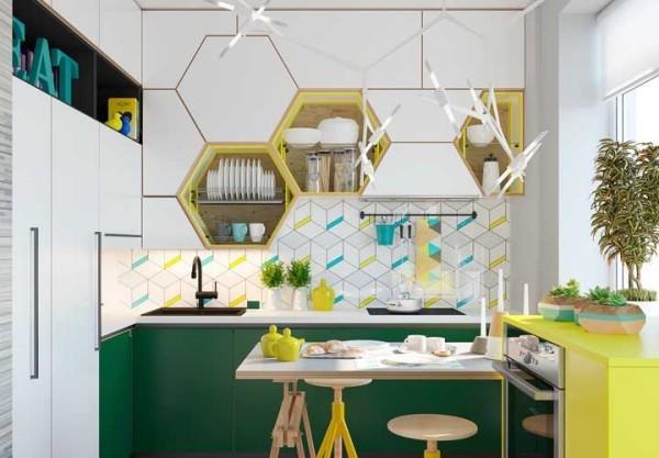 σχεδιασμός τοίχου κίτρινες και πράσινες ιδέες