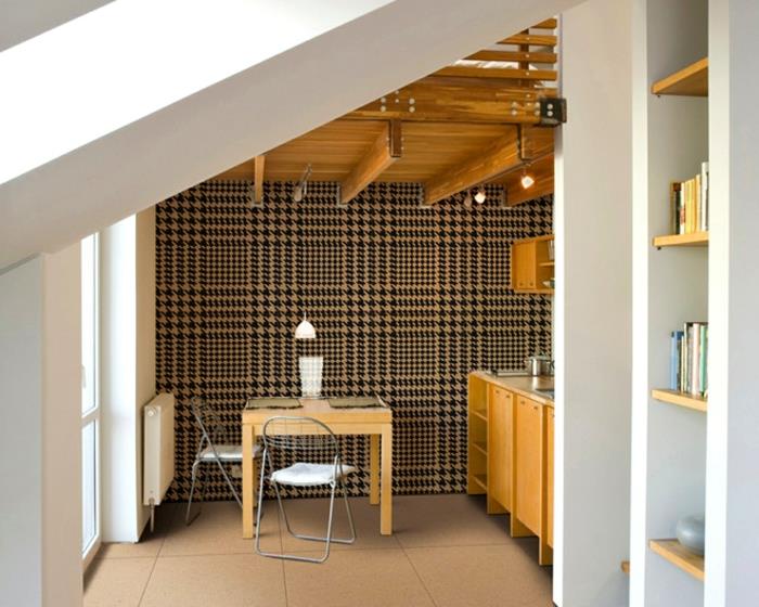 ιδέες σχεδιασμού τοίχου τραπεζαρία κουζίνας κεραμίδια μοτίβο πλακάκια δαπέδου