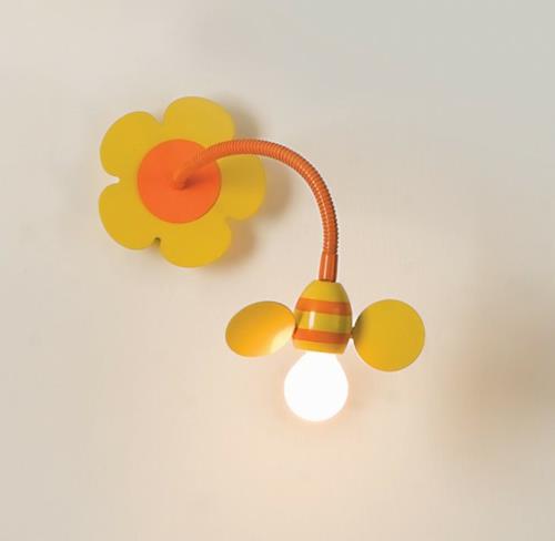 Φωτιστικά τοίχου στο παιδικό δωμάτιο σχεδιαστής ιδέα πρωτότυπο κίτρινο πορτοκαλί