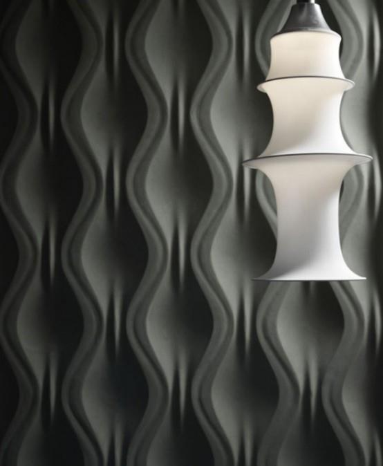 πάνελ τοίχου - τρισδιάστατο λευκό μινιμαλιστικό απλό γεωμετρικό σχήμα φως