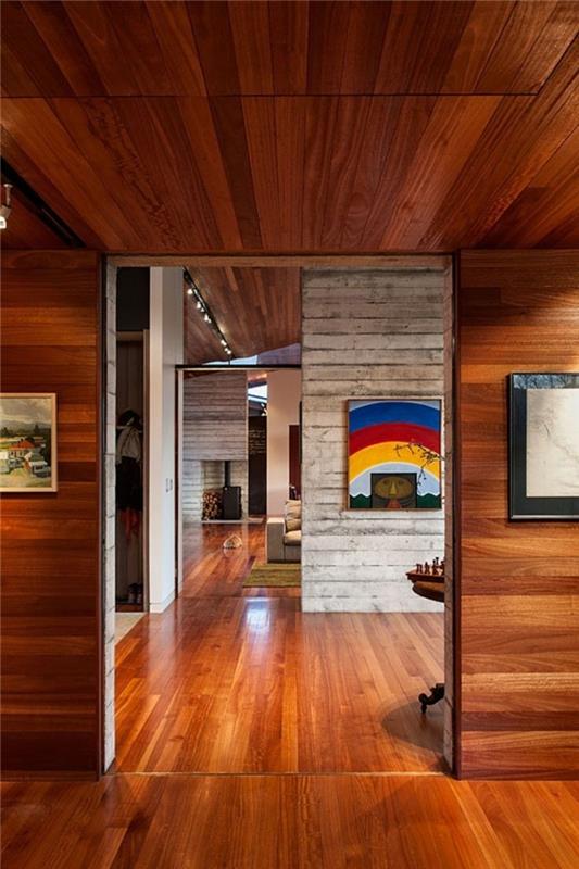 πάνελ τοίχου ξύλινο σχέδιο μοντέρνο διαμέρισμα