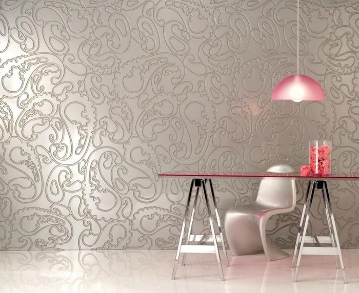 πάνελ τοίχου όμορφες ιδέες σχεδιασμού τοίχου επιτραπέζια κρεμαστή λάμπα