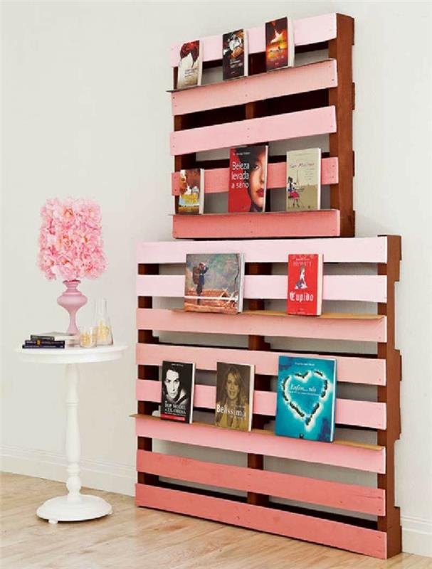 ράφια τοίχου βιβλιοθήκες χτίστε μόνοι σας ξύλινα έπιπλα ξύλινες παλέτες