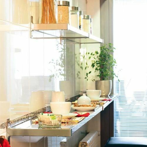 ράφια τοίχου συμπαγή τραπέζια πρωινού εσωτερικά ρολά κουζίνας