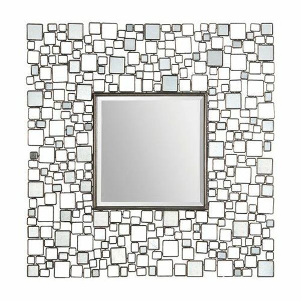καθρέφτης τοίχου αντίκες ασημί μπαρόκ στυλ τετράγωνα πλαίσια