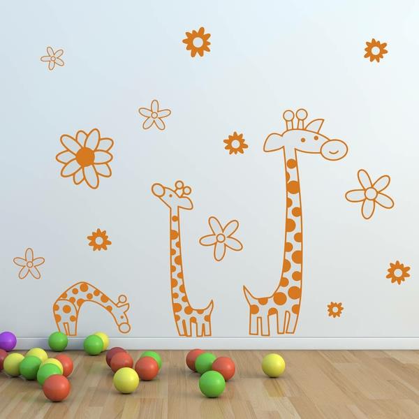 αυτοκόλλητα τοίχου παιδικές καμηλοπαρδάλεις παιδικά παιχνίδια