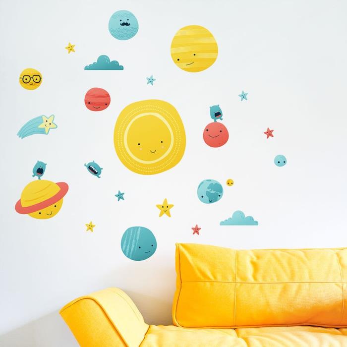 αυτοκόλλητα τοίχου παιδικό δωμάτιο από Κυριακή δημιουργική διακόσμηση τοίχου
