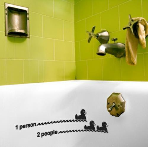 wandsticker wandtattoo wanddeko πράσινο κίτρινο μπάνιο
