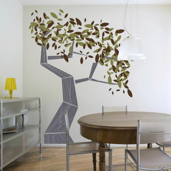 αυτοκόλλητα τοίχου σαλόνι μοντέρνο σχεδιασμό τοίχου δέντρο