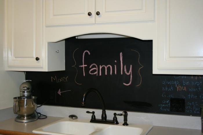 μαυροπίνακας κουζίνα δροσερό σχέδιο τοίχου δημιουργικές ιδέες deco