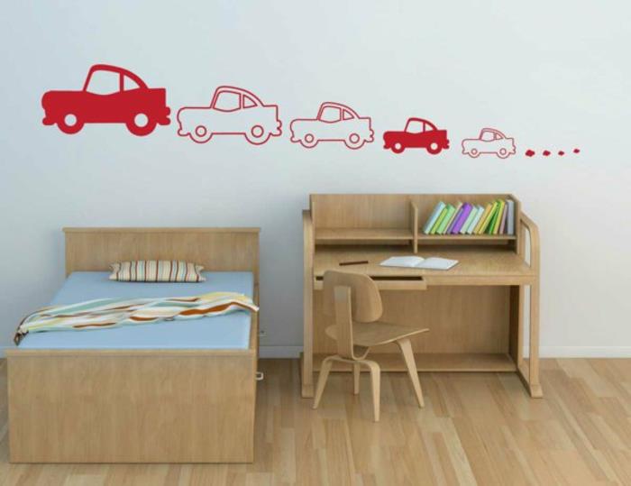 αυτοκόλλητο τοίχου παιδικό δωμάτιο αυτοκίνητα αυτοκόλλητο τοίχου κόκκινο