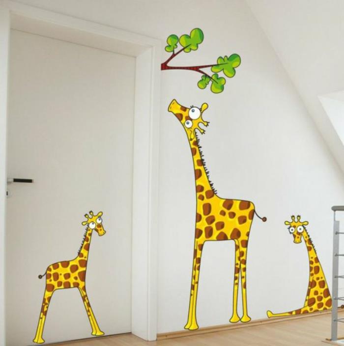 αυτοκόλλητα τοίχου αυτοκόλλητα τοίχου παιδικό δωμάτιο δημιουργική οικογένεια καμηλοπαρδάλεις