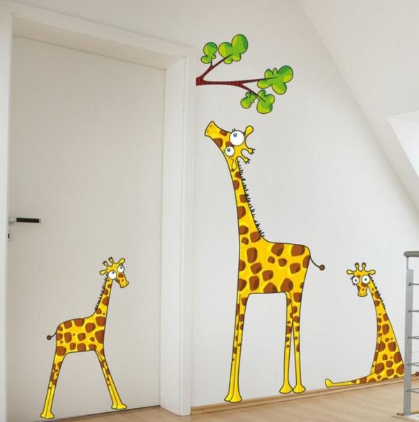 αυτοκόλλητα τοίχου παιδικό δωμάτιο δημιουργικό τοίχο αυτοκόλλητα τοίχου καμηλοπαρδάλεις