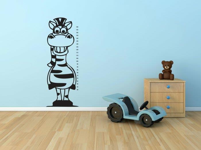 αυτοκόλλητο τοίχου παιδικό δωμάτιο ζέβρα γαλάζιο βαφή τοίχου παιδικό δωμάτιο