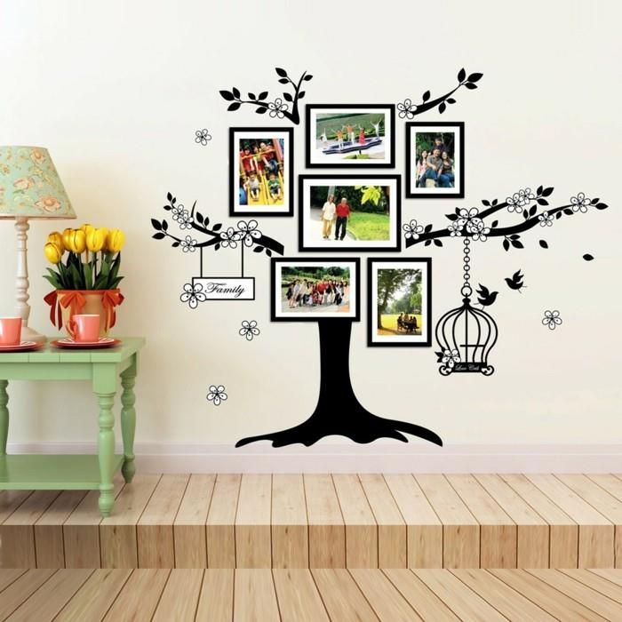 Το αυτοκόλλητο τοίχου με κορνίζα φωτογραφιών δέντρο κορνίζα είναι μια λειτουργική λύση για το σχεδιασμό τοίχων